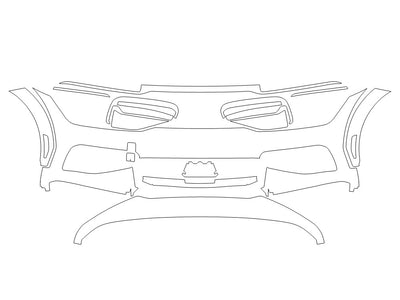 ev6 Avery Dennison Clear Bra Bumper Precut PPF Diagram