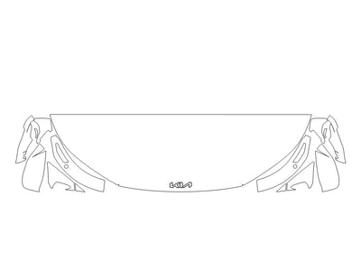 ev6 3M Clear Bra Hood Precut PPF Diagram