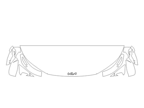 ev6 3M Clear Bra Hood Precut PPF Diagram