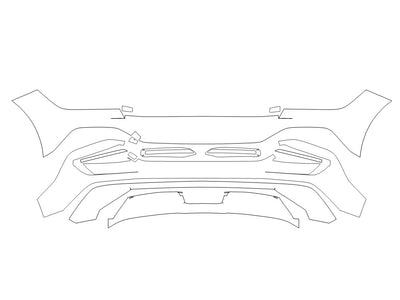 ev6 3M Clear Bra Door Cup Precut PPF Diagram