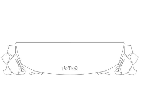 ev9 3M Clear Bra Hood Precut PPF Diagram