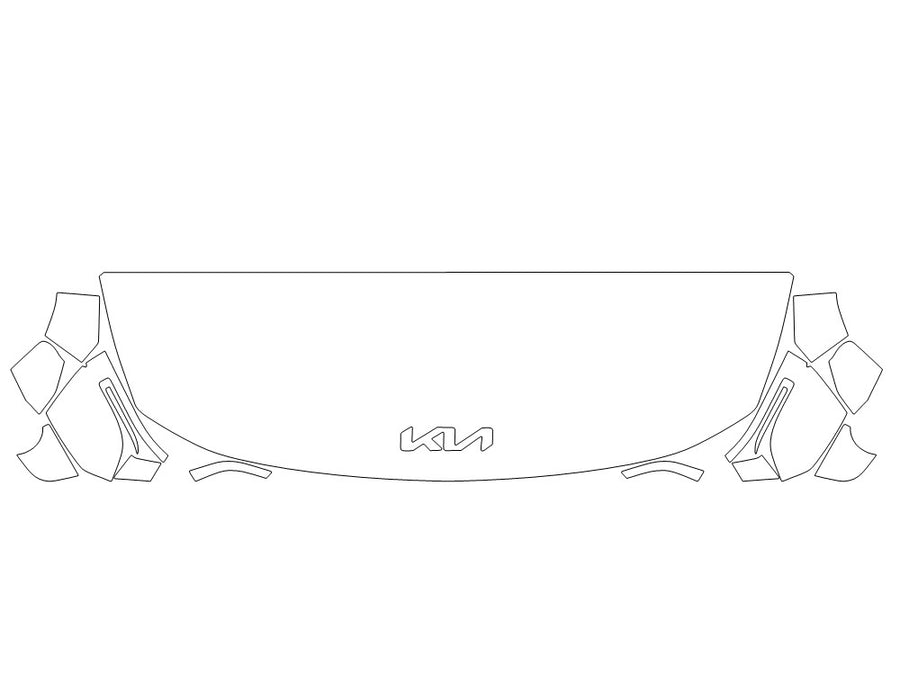 ev9 3M Clear Bra Hood Precut PPF Diagram