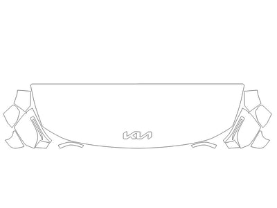 ev9 Avery Dennison Clear Bra Hood Precut PPF Diagram