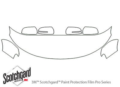 forte 3M Clear Bra Hood Precut PPF Diagram