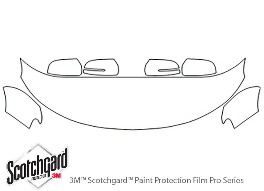 forte 3M Clear Bra Hood Precut PPF Diagram