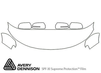 forte Avery Dennison Clear Bra Hood Precut PPF Diagram
