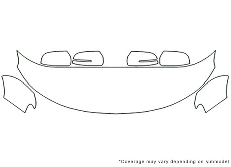 forte 3M Clear Bra Hood Precut PPF Diagram
