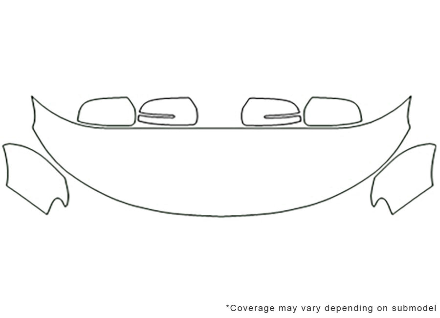 forte Avery Dennison Clear Bra Hood Precut PPF Diagram