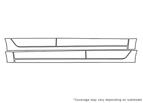 forte 3M Clear Bra Door Cup Precut PPF Diagram