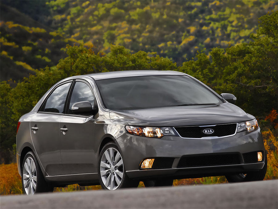 kia forte 2010-2013 (sedan) Brushed Aluminum Black Pillar Trim