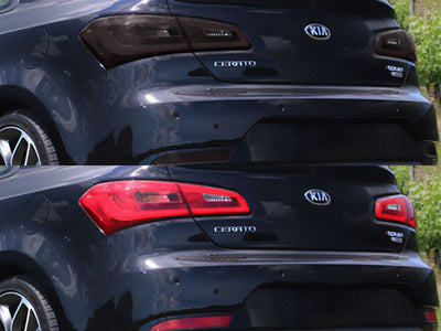 forte (koup) Before and After Smoked Taillights
