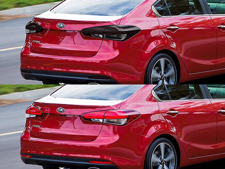 forte (sedan) Before and After Smoked Taillights