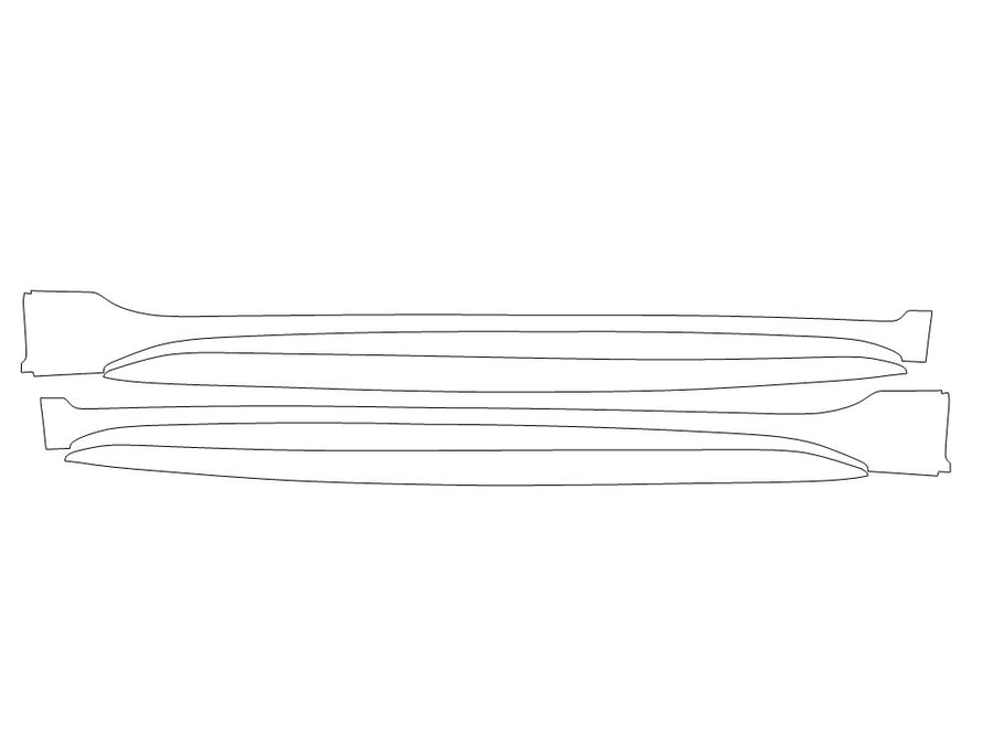 forte 3M Clear Bra Door Cup Precut PPF Diagram