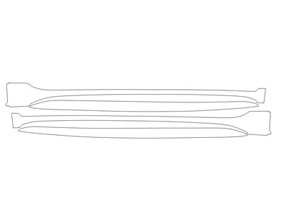 forte Avery Dennison Clear Bra Door Cup Precut PPF Diagram