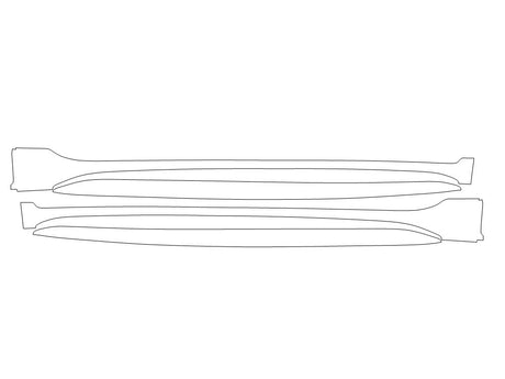 forte Avery Dennison Clear Bra Door Cup Precut PPF Diagram