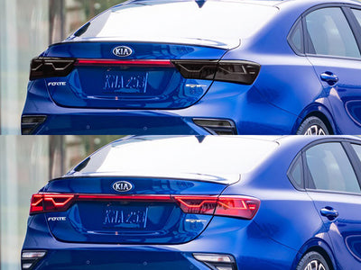 forte (sedan) Before and After Smoked Taillights