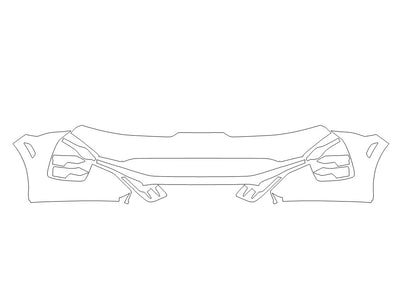 k5 3M Clear Bra Bumper Precut PPF Diagram