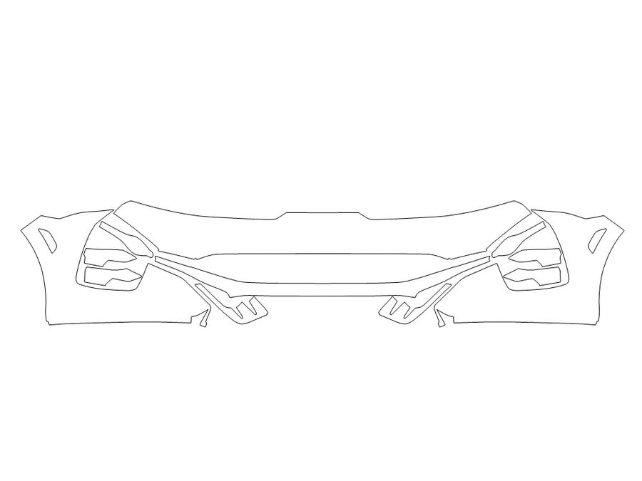 k5 3M Clear Bra Bumper Precut PPF Diagram