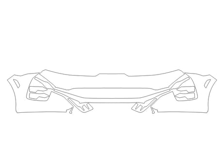 k5 Avery Dennison Clear Bra Bumper Precut PPF Diagram