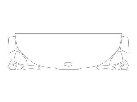 k5 3M Clear Bra Hood Precut PPF Diagram