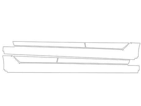 k5 3M Clear Bra Door Cup Precut PPF Diagram