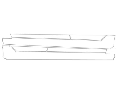 k5 Avery Dennison Clear Bra Door Cup Precut PPF Diagram