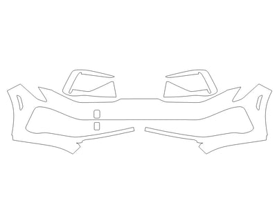 k5 3M Clear Bra Bumper Precut PPF Diagram