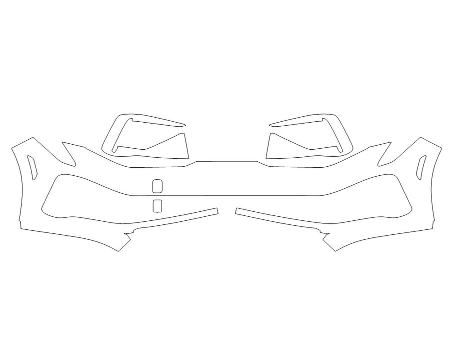 k5 3M Clear Bra Bumper Precut PPF Diagram