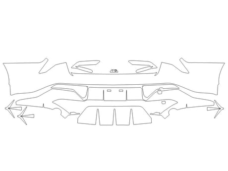 k5 3M Clear Bra Door Cup Precut PPF Diagram