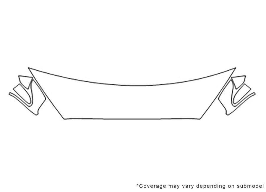 k900 3M Clear Bra Hood Precut PPF Diagram