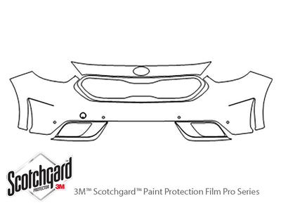 niro 3M Clear Bra Bumper Precut PPF Diagram