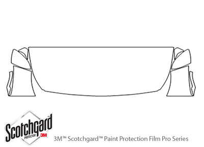 niro 3M Clear Bra Hood Precut PPF Diagram