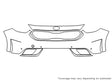 niro 3M Clear Bra Bumper Precut PPF Diagram