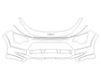 niro 3M Clear Bra Bumper Precut PPF Diagram
