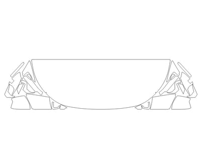 niro 3M Clear Bra Hood Precut PPF Diagram