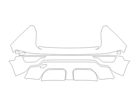 niro 3M Clear Bra Door Cup Precut PPF Diagram