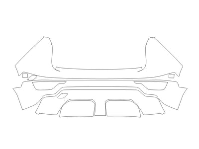 niro Avery Dennison Clear Bra Door Cup Precut PPF Diagram