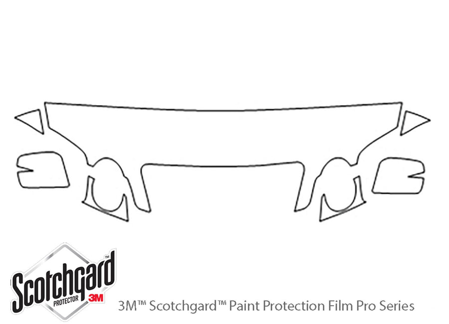 optima 3M Clear Bra Hood Precut PPF Diagram