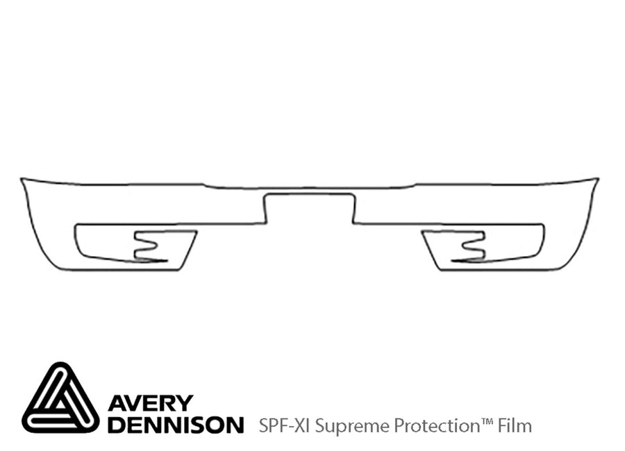 optima Avery Dennison Clear Bra Bumper Precut PPF Diagram