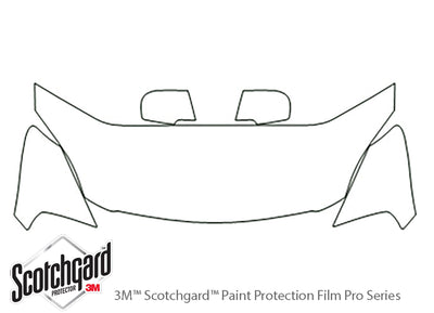 optima 3M Clear Bra Hood Precut PPF Diagram