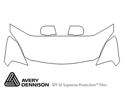 optima Avery Dennison Clear Bra Hood Precut PPF Diagram