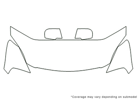 optima Avery Dennison Clear Bra Hood Precut PPF Diagram