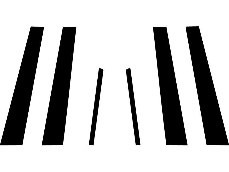 kia optima 2007-2010 Matte Black Pillar Trim Diagram