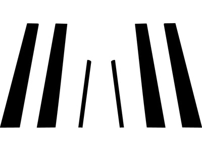 kia optima 2007-2010 Matte Black Pillar Trim Diagram