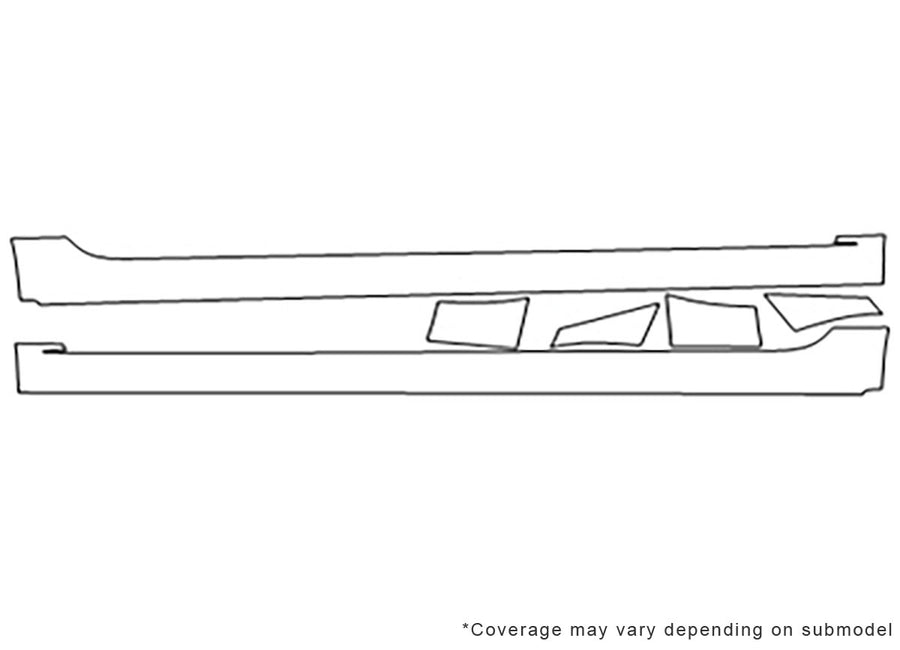 optima 3M Clear Bra Door Cup Precut PPF Diagram