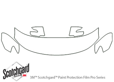 optima 3M Clear Bra Hood Precut PPF Diagram