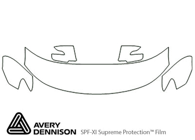 optima Avery Dennison Clear Bra Hood Precut PPF Diagram