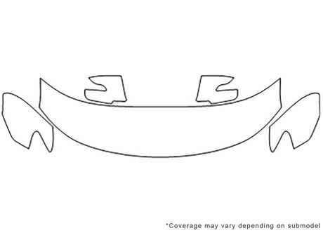 optima Avery Dennison Clear Bra Hood Precut PPF Diagram