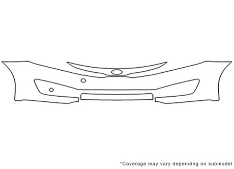 optima 3M Clear Bra Bumper Precut PPF Diagram