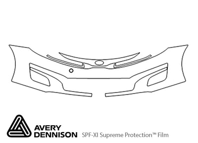 optima Avery Dennison Clear Bra Bumper Precut PPF Diagram